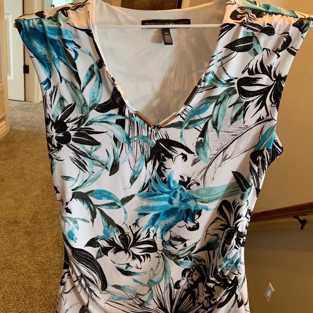 White House Black Market Floral Top